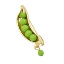 Exquisite Green Beaded Pea Gold Brooch Plant Series Women Clothing Accessories