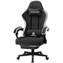GTPLAYER Gaming Chair, Computer Chair with Pocket Spring Cushion, Linkage Armrests and Footrest, High Back Ergonomic Computer Chair with Lumbar Support Task Chair with Footrest (Black)
