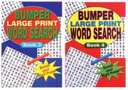 SET OF TWO (2) LARGE PRINT WORDSEARCH BOOKS A4 BUMPER SIZE ADULT PUZZLE SERIES