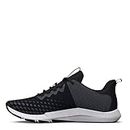 Under Armour Men's Charged Engage 2 Training Shoe Sneaker, (001) Black/White/Black, 7.5