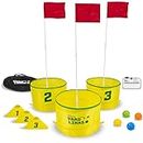 GoSports Yard Links Golf Game with 3 Buckets, Tee Markers and 4 Balls