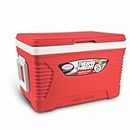 Asian Insulated Chiller Ice Box| Standard Size for Travel Party Bar Ice Cubes | Cold Drinks | Medical Purpose | 32 Litre, Red