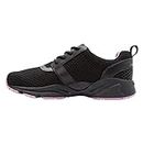 Propet Women's Stability X Sneaker, Black/Berry, 10 4E US