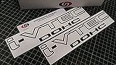 Aftermarket I VTEC DOHC 12" (Pair X2) Vinyl Decal Sticker Select Color (Gloss Black)