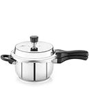 Pencil Pristine Stainless Steel Pressure Cooker | Gas stove and Induction Compatible Pressure Cooker with Outer Lid | Silver,(5 Litres)