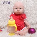 IVITA 19inch Reborn Baby Girl Handmade Floppy Solid Silicone Doll Kids Gift