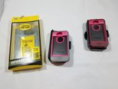 2 OtterBox Defender iPhone 4 4S Hard Rugged Case w/Holster Belt Clip (Pink) USED