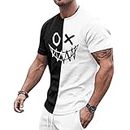 LAOSU T-Shirt Manches Courtes Hommes Pas Cher Chemises Imprimé 3D Tee Shirt 2022 Nouveau Homme Automne Casual Mode Artistique Col Rond Homme Grande Taille Blouse Tops Confortable Streetwear