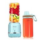 iOCSmart Portable Blender on the go, Mini Juicer Blender for Shakes and Smoothies, Personal Blender USB Rechargeable with 2 Juice Cup (Blue)