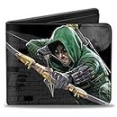 Buckle-Down Men's Arrow Aiming Pose + Vigilante Bricks Black/Grays, Multicolor, Standard Size