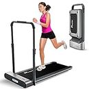 PowerMax Fitness Jogpad-5 4HP Peak Smart Walking Treadmill Max User Up to 110kg with Double Fold, IMD Technology Display, Anti-Slip Running Belt, Bluetooth App for Android & iOS And Remote Control