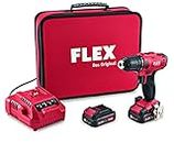 FLEX 450.561, Trapano avvitatore a batteria a 2 velocità, 10.8 V, Nero/Rosso