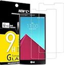 NEW'C Lot de 2, Verre Trempé pour LG G4 Film Protection écran sans Bulles d'air Ultra Résistant (0,33mm HD Ultra Transparent) Dureté 9H Glass