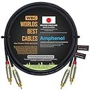 WORLDS BEST CABLES 1.5 Meter – Directional High-Definition Audio Interconnect Cable Pair CUSTOM MADE using Mogami 2549 wire and Amphenol ACPR Die-Cast, Gold Plated RCA Connectors
