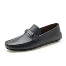 U.S. POLO ASSN. Mens Black Pawnee 4.0 Leather Loafers - 10 UK