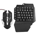One‑Handed Keyboard Mouse Combo Plug and Play for Video Game Consoles for PS3/PS4/PS5/Xbox360/Xbox ONE/Xbox Series