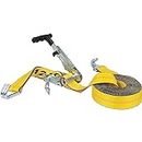 KEEPER 47222 2" x 27' Side-Loading Ratchet Tie-Down with J Hooks - 3,333 lbs. Working Load Limit and 10,000 lbs. Break Strength