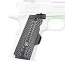 DARKFANG 1911 Laser Grip Full Size with Ambi Safety Cut, Durable 1911 Laser Sight No Rail with Magnetic Charging(Gray)