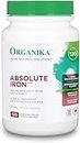 Organika Absolute Iron- Iron Bisglycinate- High Availability, Gentle on Stomach, Boost Iron Levels- Beneficial for Women and Vegetarians- 120vcaps