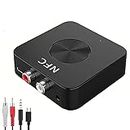 Verilux® Bluetooth 5.0 Audio Receiver with NFC Wireless Function 3.5mm AUX/RCA Input, Bluetooth Connector Streaming Music from Phone/Tablet/PC to Home Theatre Car Stereo Music System for Speaker