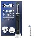 Oral-B Vitality Pro Electric Toothbrushes For Adults, Gifts For Him / Her, 1 Handle, 2 Toothbrush Heads, 3 Brushing Modes Including Sensitive Plus, 2 Pin UK Plug, Black