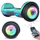 Hoverboard Self Balancing Scooter 6.5" Two-Wheel Self Balancing Hoverboard with Bluetooth Speaker and LED Lights Electric Scooter for Adult Kids Gift