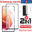 For Samsung Galaxy S22 Ultra S22+ S22 Plus Cover Tempered Glass Screen Protector