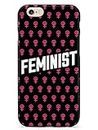 Inspired Cases - 3D Textured iPhone 6 Plus/6s Plus Case - Rubber Bumper Cover - Protective Phone Case for Apple iPhone 6 Plus/6s Plus - Pink Feminist Pattern - Black