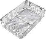 Stainless Steel Instrument Tray and Mesh Perforated Baskets Sterilization Tray 304 Material,45 * 28 * 7cm