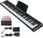 88 Key Electric Piano Keyboard Portable Semi Weighted Full Size Key with Pedal