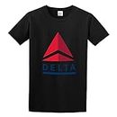 Delta Airlines 1 - E Mens Casual T-Shirt Black Tee XL