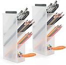 SHREYAGN Desk Pen Pencil Organizers for Office Supply Makeup Stationery Marker Pen Pencil Brush Craft Storage Container Holder Tray Organizer for Kids Teens Girls Adults (4)