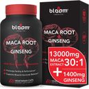 Maca + Ginseng Highest Potency Available 14,400mg Supports Desire Stamina - 60CT