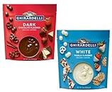 Ghirardelli Melting Wafers Dark Chocolate and White - 10 Ounce - Variety Pack - Perfect for Dipping Fruit, Pretzels and Candy Making