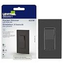 Decora Dimmer with Slide Bar and Rocker Switch, Black