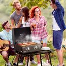 Outsunny 2 Burner Propane Gas Grill Outdoor Portable Tabletop BBQ w/ Foldable Legs, Lid, Thermometer For Camping, Picnic | Wayfair 846-104V80SR