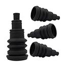 BELOMI 4 Pack Universal Firewall Boots, Car Rubber Grommets, Accommodates 3/8" to 1" Diameter Wire Bundles, Quick and Easy Grommets for Automotive Running Cables, Compatible with Any Vehicle