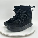 Nike Roshe One Hi Women Size 8 807426 001 Black Anthracite Suede Snow Boot
