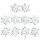 BESTOYARD 10Pcs Christmas Embroidered Patches Snowflake Iron On Appliques Xmas Sew On Fabric Badges DIY for Christmas Costume Accessories