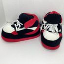 Happy Feet Slippers House Shoes Sneaker Plush Size M Vtg 2000 Red Black White