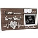 Garybank Sonogram Picture Frame Pregnancy Announcements Gift, Love at First Sight Ultrasound Picture Frames 4x3" Countdown Weeks Design, Baby Room Décor, Gender Reveal Baby Shower First Time Mom Gifts