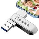 Plumunom Photo Stick for iPhone Flash Drive 64GB,Photo Stick for iPhone External Storage for Save More Photos and Videos,High Speed USB Memory Stick Compatible with iPhone/ipad/Android/pc