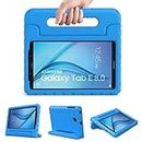 Viahoo Kids Case for Samsung Galaxy Tab E 8.0 SM-T377/SM-T375/SM-T378 (Released 2016) Tablet Models Shockproof & Kid-Proof Foam Cover Heavy-Duty Protective Case Lightweight with Foldable Handle, Blue