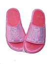 Victoria's Secret Pink Hot Neon Pink Velvet Slippers - Medium