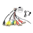 CAMECHO Radio Stereo Radio Uscita RCA Cavo Aux-in Aux-in Cable Car Cable Car Accessori (Color Name : with MIC)