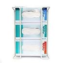 Safety Supply Mart Large Disposable Glove and Facial Tissue Wire Rack- Box Holder, Holds Up to 3 Boxes, Dispenser, Wall Mount Design with Mounting Accessories Included