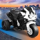 Mazam Ride On Motorbike Car Toy Motorcycle Electric Police Car Suitable for 3+ Years Old Black