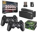 Retro Game Console,Nostalgia Stick Game Built in 20400+ Games,Retro Gaming Stick,Plug and Play Video Game Stick ,4K HDMI Output,15 Classic Emulators, with Dual 2.4G Wireless Controllers-64G 20000Game