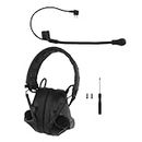 UJEAVETTE Ear Protection Foldable Earphones Ear Defenders for Airplane Concerts Gaming Black