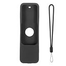 Dealfreez Silicone Tv Remote Cover Compatible with Apple TV 4K / 4th Gen Siri Remote Protective Case (Black) [Remote NOT Included]